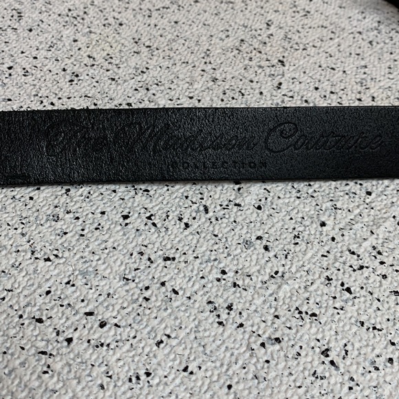 Badichi NY Madison Couture Collection Black Leather & Textured Rollbar Buckle - Picture 6 of 7